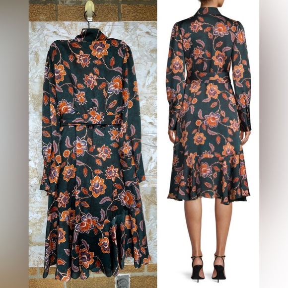 BCBGMAXAZRIA Floral Wrap Dress size medium - Picture 2 of 16